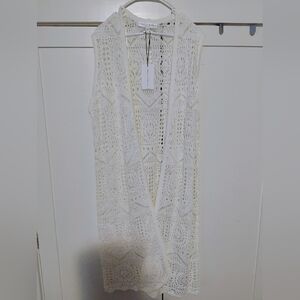 Chelsea & Theodore Cream Crochet Cardigan